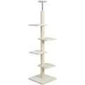 Mkvhg Adjustable Tension Cat Tower 94-102 in Cream - Product view
