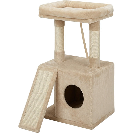 Mkvhg Compact Cat Tree Condo Ramp 35 in Beige - Product view
