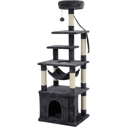 Mkvhg Multi-Level Cat Tower Hammock 58 in Charcoal - Product view